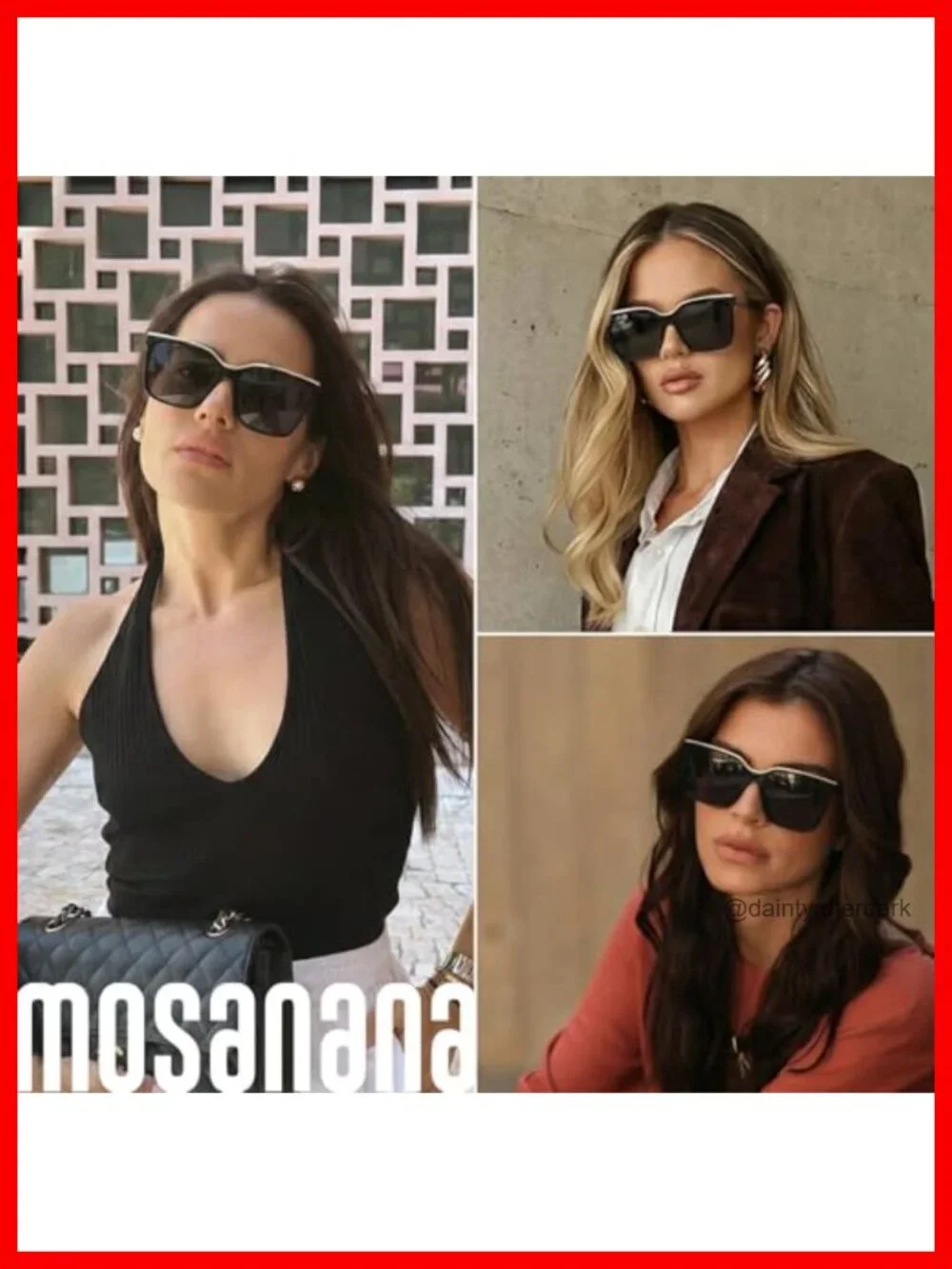 Square Polarized Oversized Sunglasses UV400 TAC Lenses